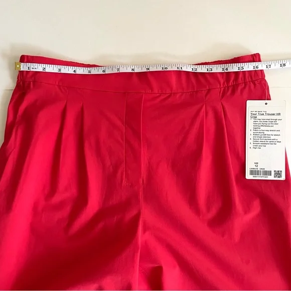 lululemon Your True Trouser High Rise Crop Pant in Carnation Red NWT - Picture 9 of 12